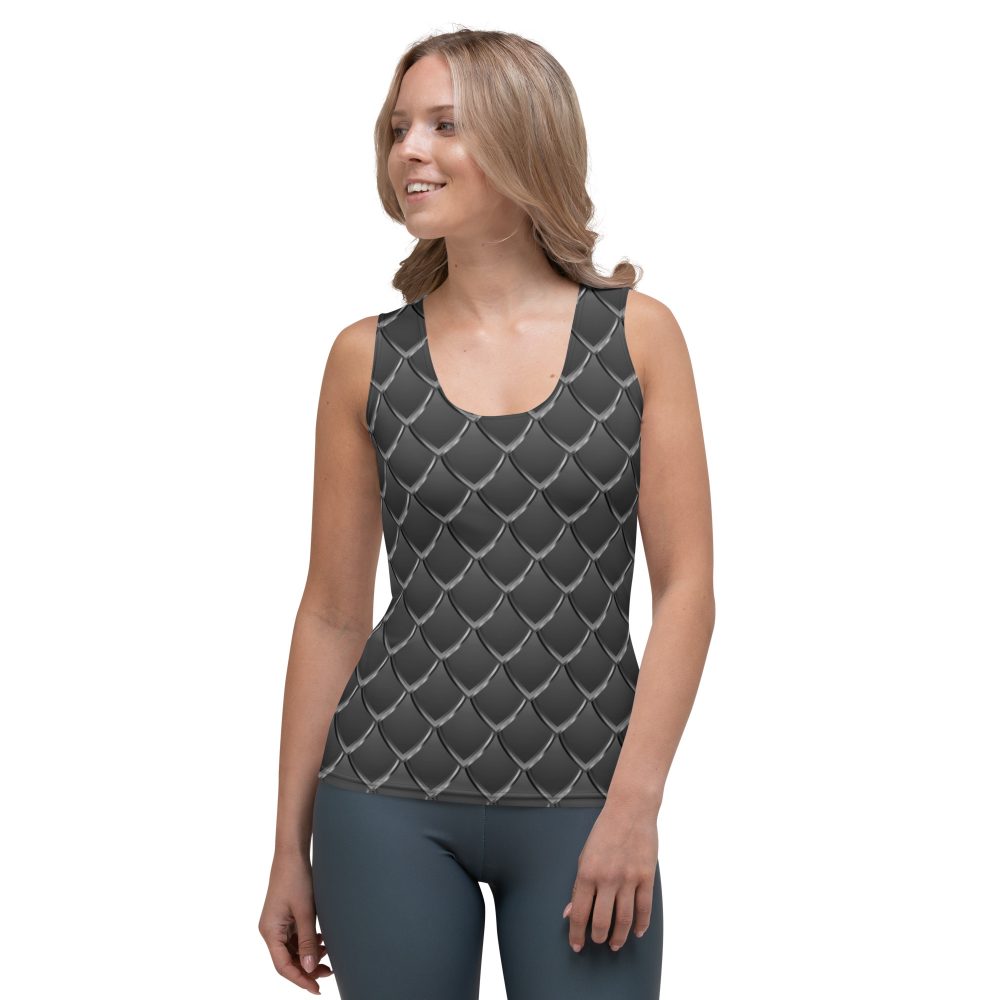 Dragon Cosplay Costume Black Scales Tank Top