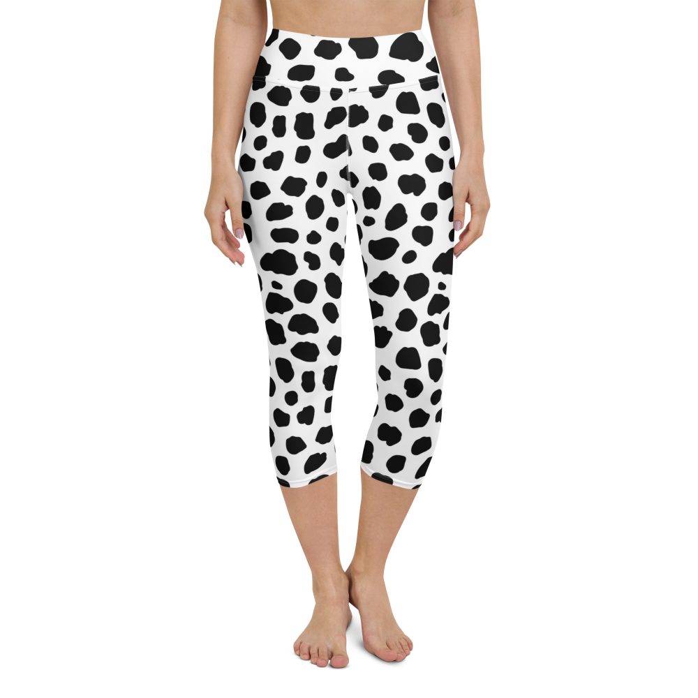 Dalmatian Puppy Dog Cosplay Halloween Costume Yoga Capri Leggings