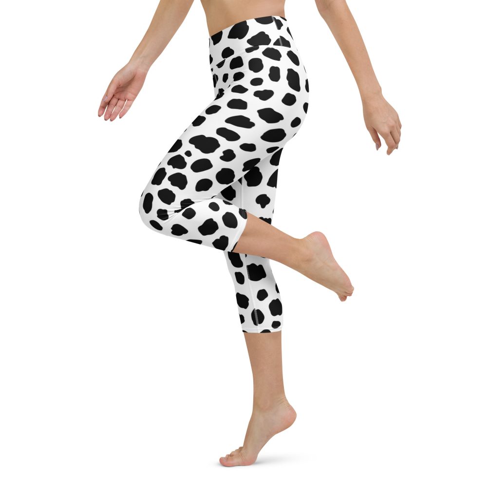 Dalmatian Puppy Dog Cosplay Halloween Costume Yoga Capri Leggings - Image 2