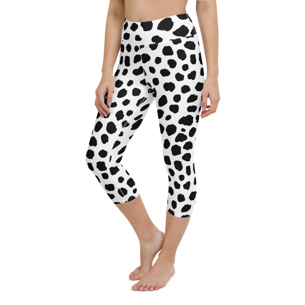 Dalmatian Puppy Dog Cosplay Halloween Costume Yoga Capri Leggings - Image 3