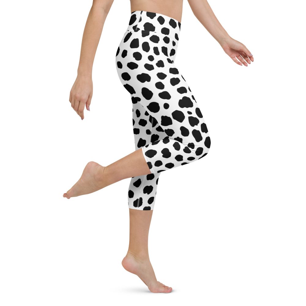 Dalmatian Puppy Dog Cosplay Halloween Costume Yoga Capri Leggings - Image 4