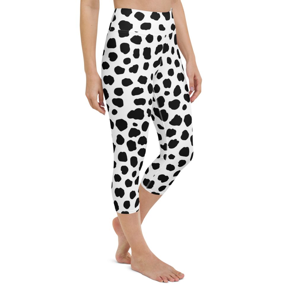 Dalmatian Puppy Dog Cosplay Halloween Costume Yoga Capri Leggings - Image 5