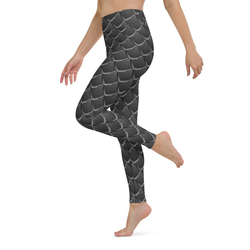 Dragon Cosplay Costume Black Scales Yoga Leggings - Image 2