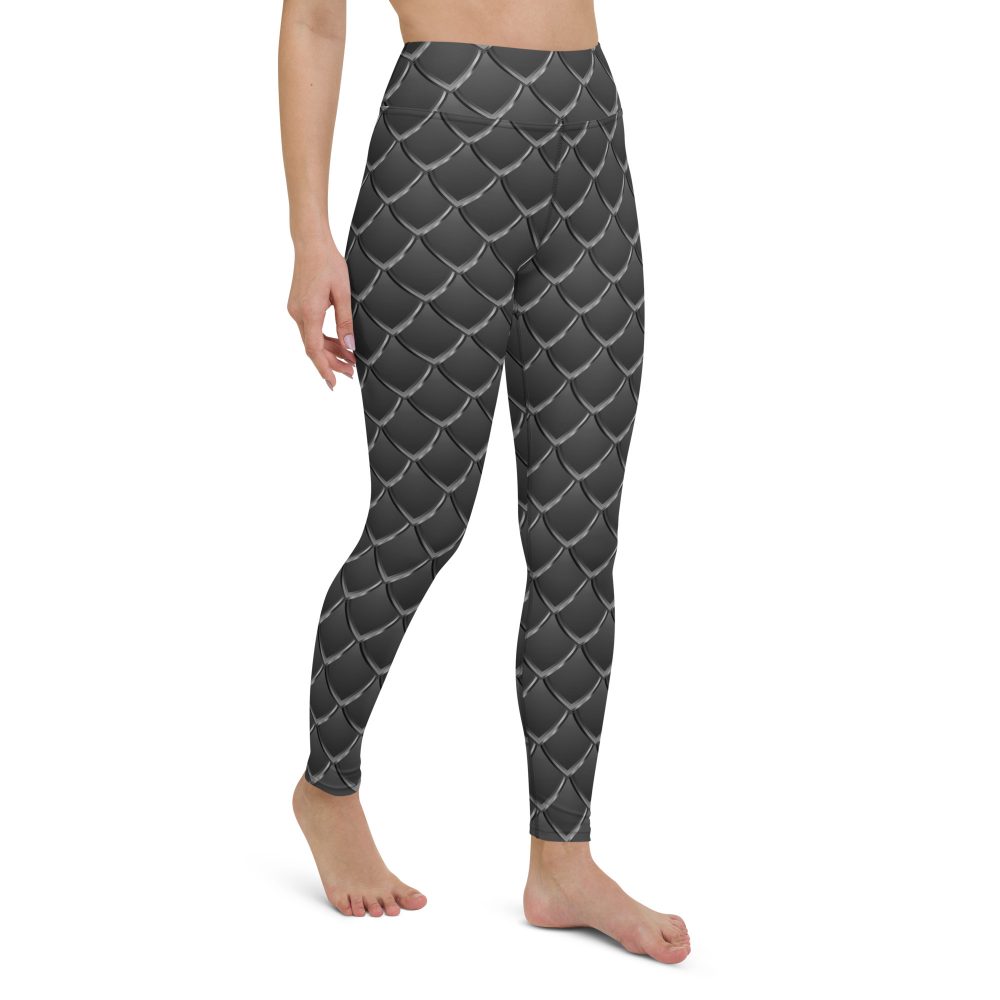 Dragon Cosplay Costume Black Scales Yoga Leggings - Image 5