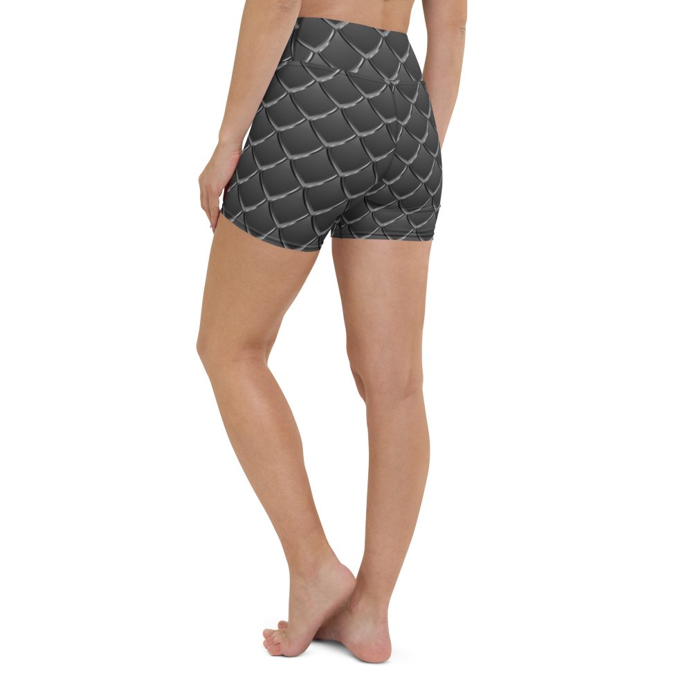 Dragon Cosplay Costume Black Scales Yoga Shorts - Image 6