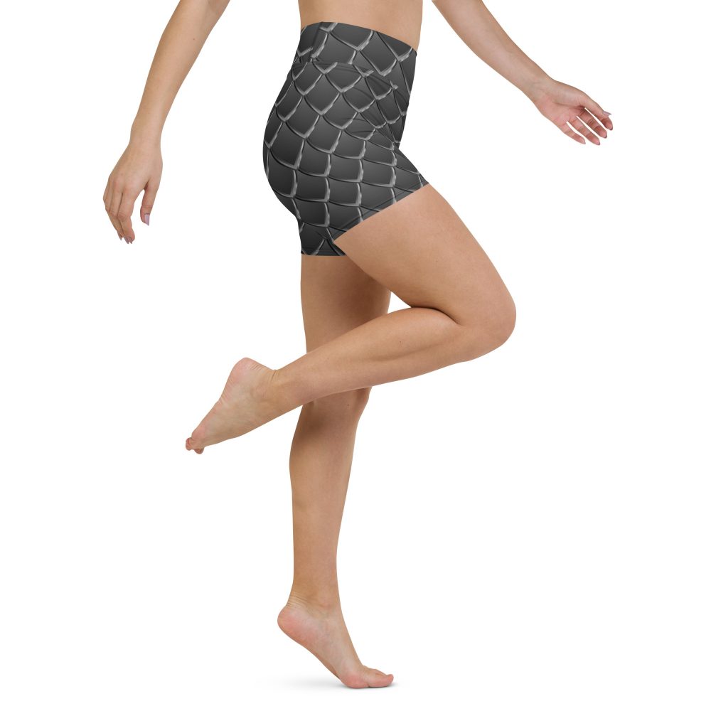 Dragon Cosplay Costume Black Scales Yoga Shorts - Image 4