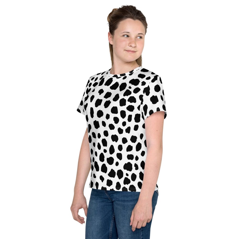 Dalmatian Puppy Dog Cosplay Halloween Costume Youth T-shirt - Image 4