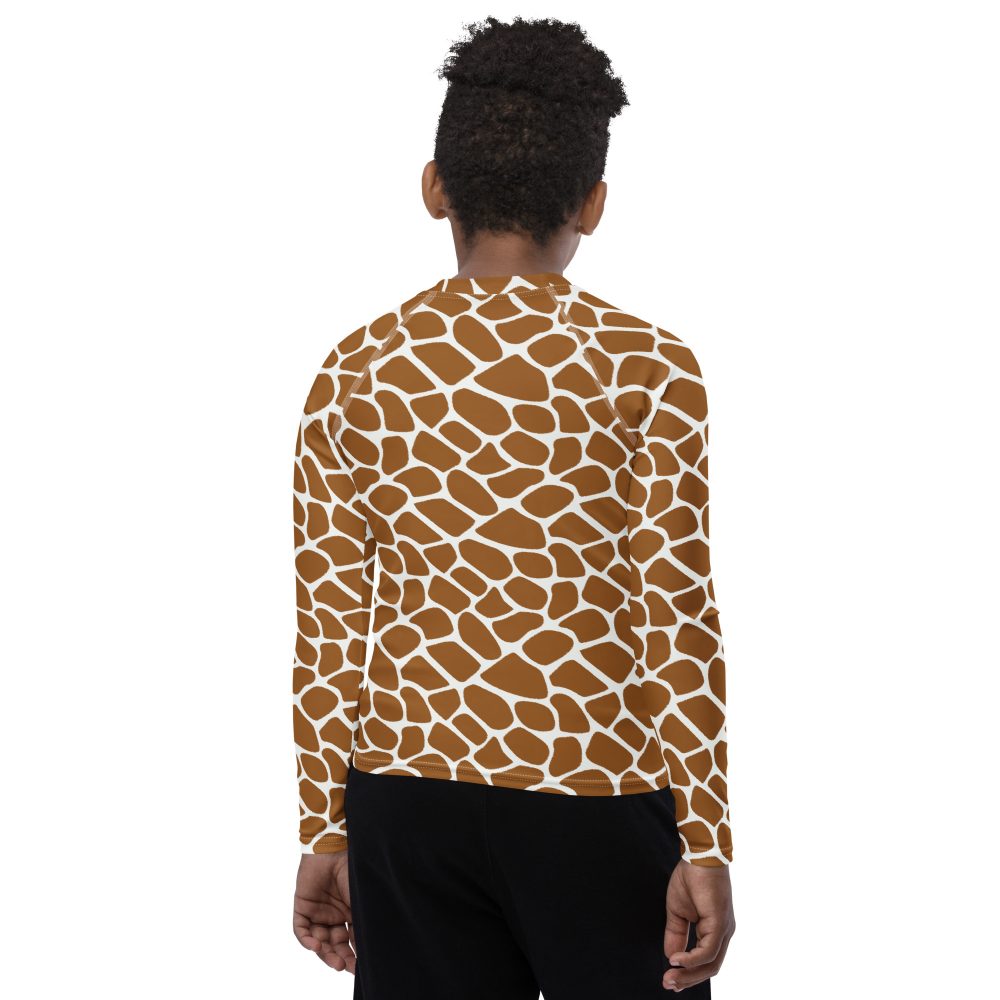 Giraffe Costume Animal Print Safari Halloween Cosplay Youth Rash Guard - Image 2