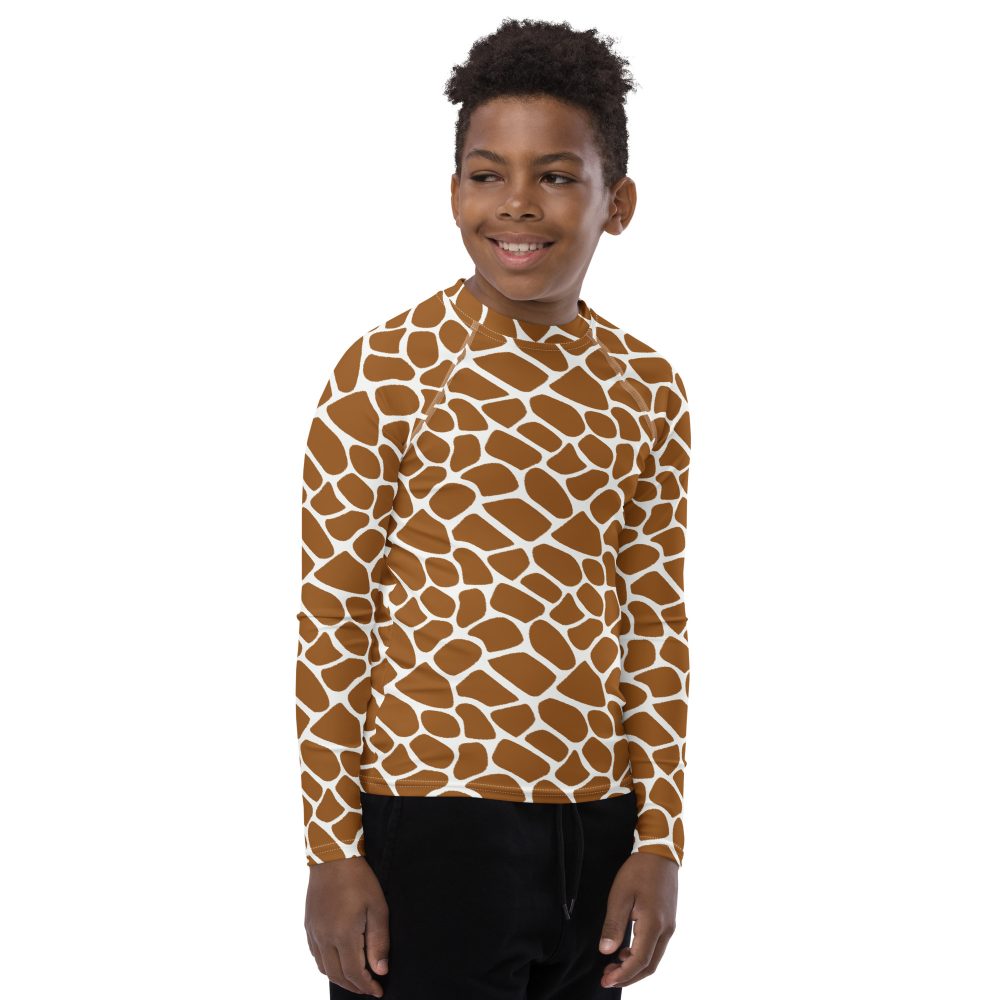 Giraffe Costume Animal Print Safari Halloween Cosplay Youth Rash Guard - Image 4