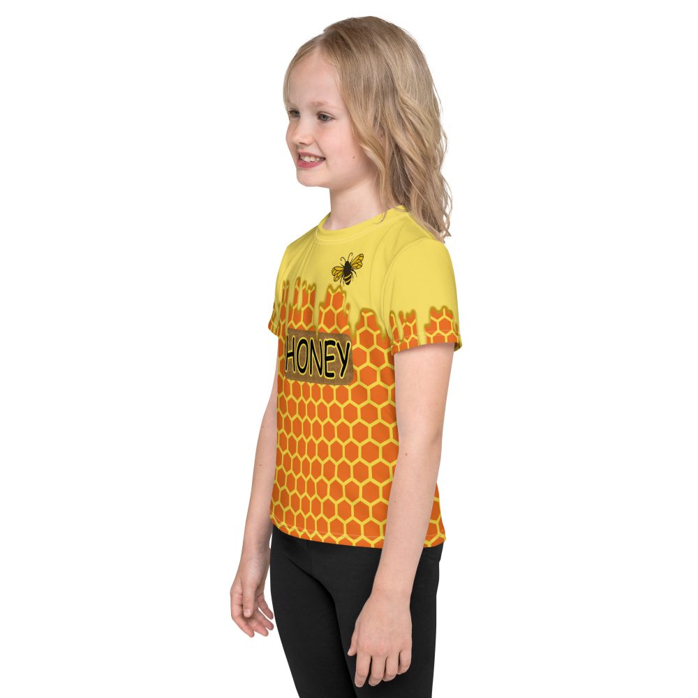 Honey Comb Beekeeper Halloween Cosplay Costume Kids T-shirt - Image 4