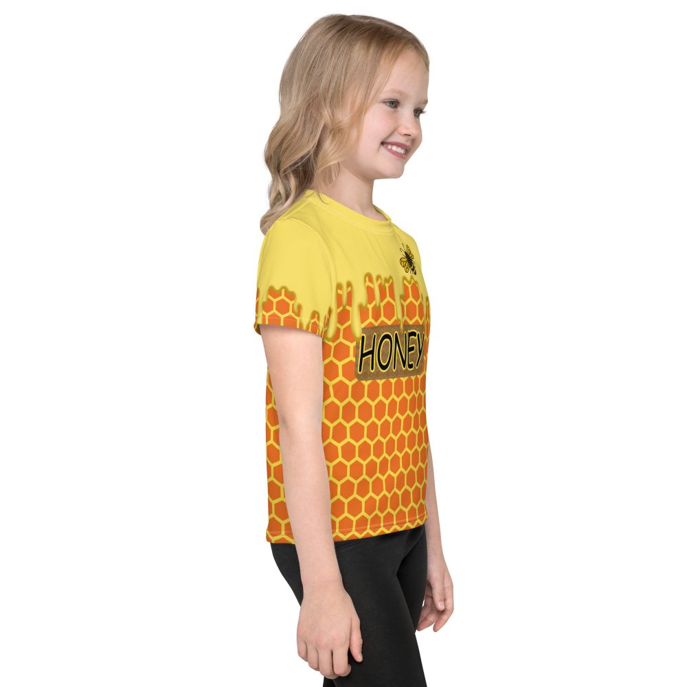 Honey Comb Beekeeper Halloween Cosplay Costume Kids T-shirt - Image 3