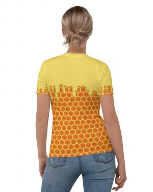 Honey Comb Beekeeper Halloween Cosplay Costume Women’s T-shirt