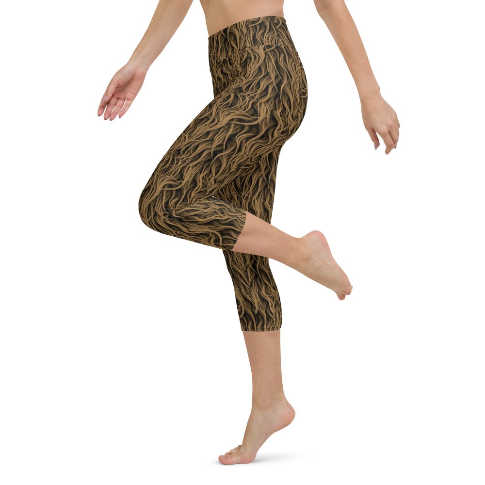 Sasquatch Big Foot Chewbacca Halloween Cosplay Costume Yoga Capri Leggings - Image 2