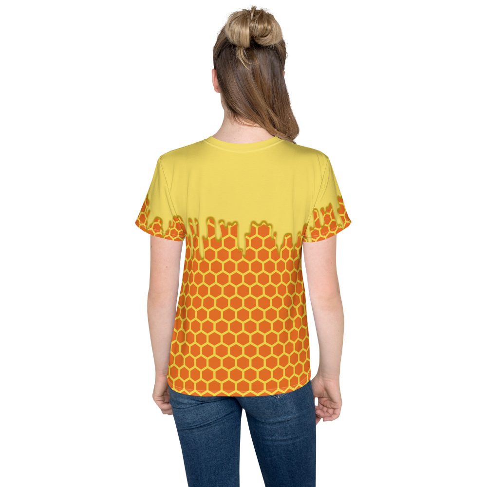 Honey Comb Beekeeper Halloween Cosplay Costume Youth T-shirt - Image 2