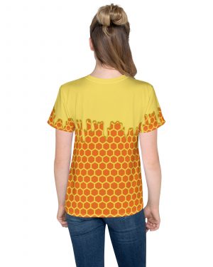 Honey Comb Beekeeper Halloween Cosplay Costume Youth T-shirt