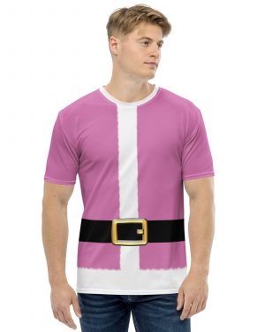 Pink Santa Claus Christmas Costume Men’s T-Shirt