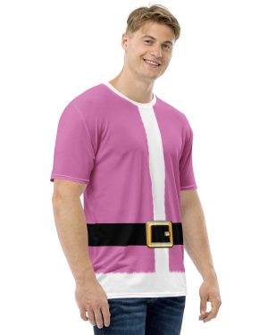 Pink Santa Claus Christmas Costume Men’s T-Shirt