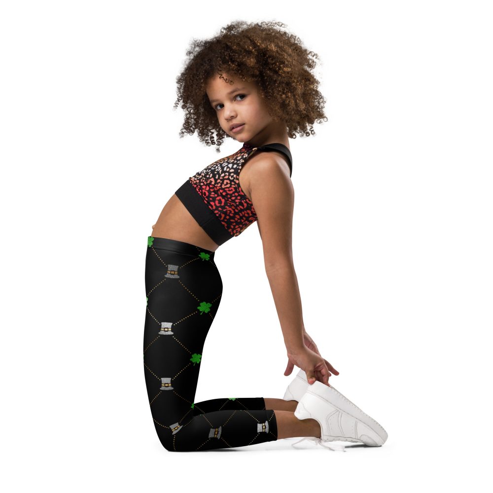 Shamrock Clover St. Patrick’s Day Kid's Leggings - Image 4