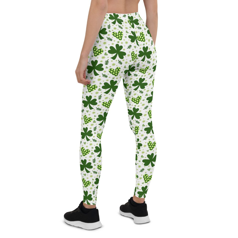 St Patrick's Day Irish Shamrock Clover Leggings - Image 3