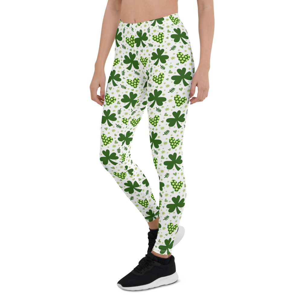 St Patrick's Day Irish Shamrock Clover Leggings - Image 4