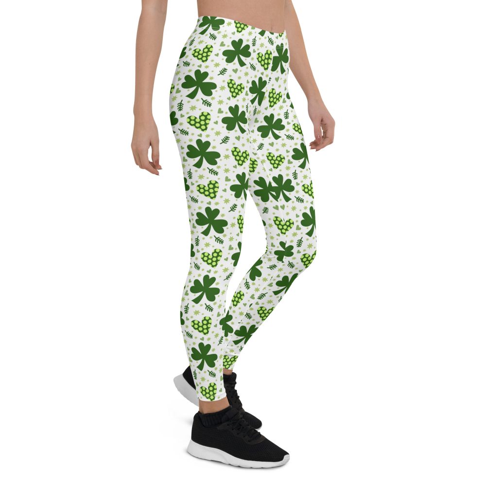 St Patrick's Day Irish Shamrock Clover Leggings - Image 6