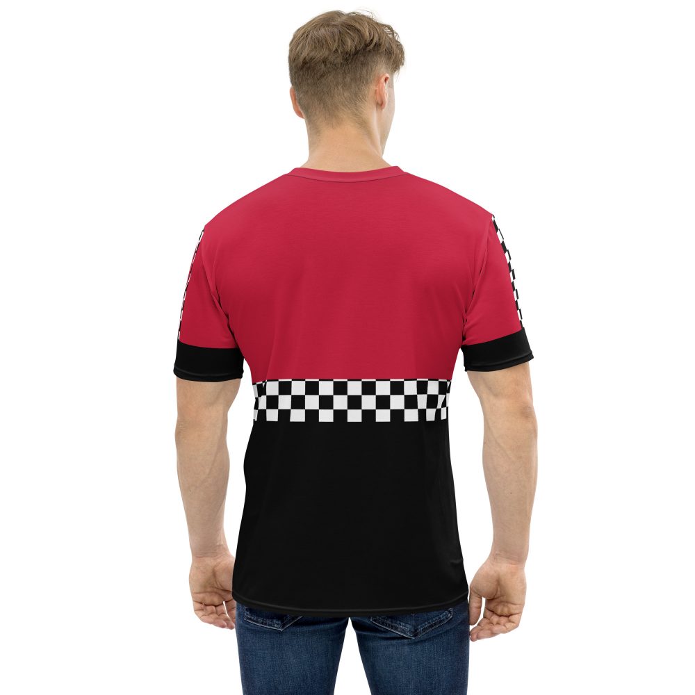 Men's Pit Crew Costume Checkered Flag Racing t-shirt - Image 4