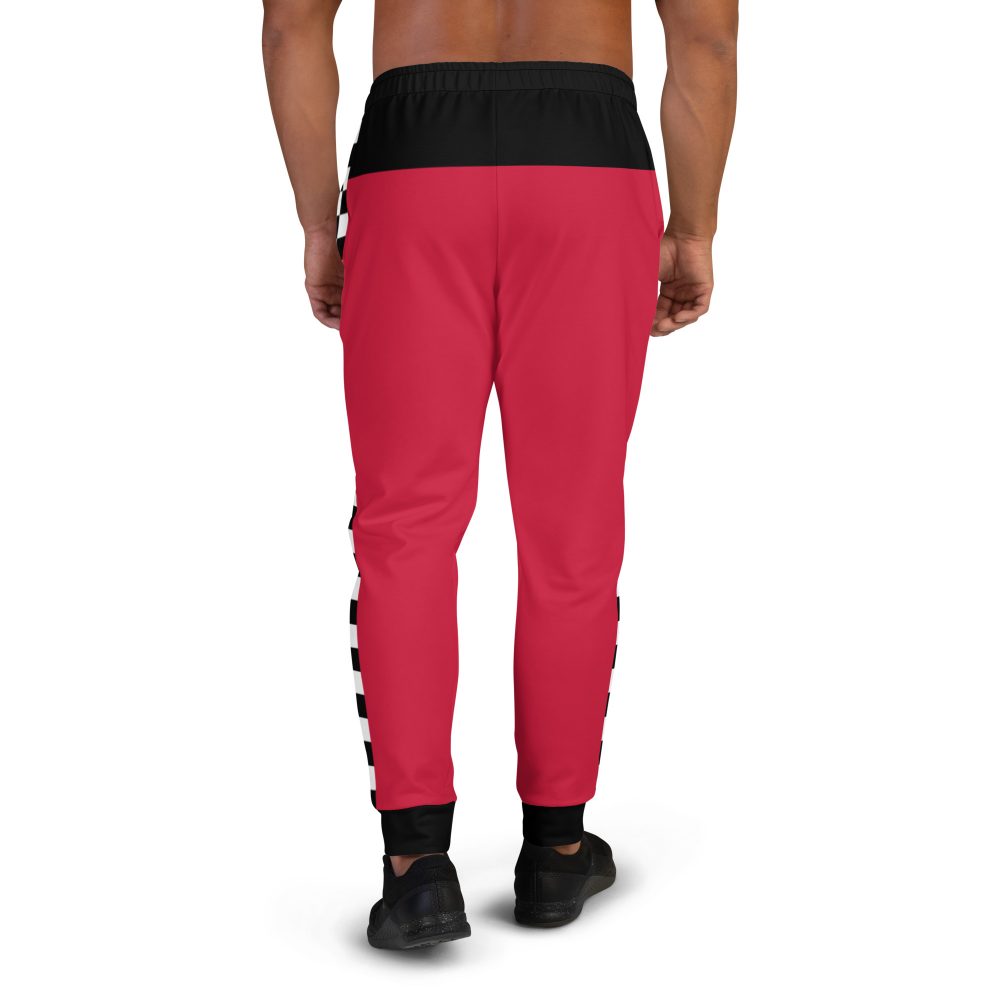 Pit Crew Costume Checkered Flag Race Track Men's Joggers - Image 6