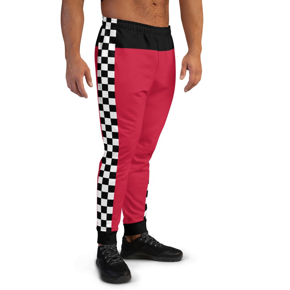 Pit Crew Costume Checkered Flag Race Track Men's Joggers