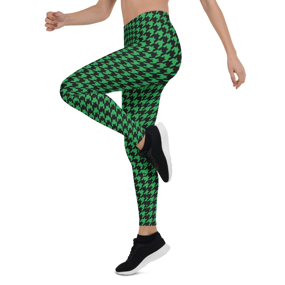 Green Houndstooth St. Patrick’s Day Leggings - Image 5