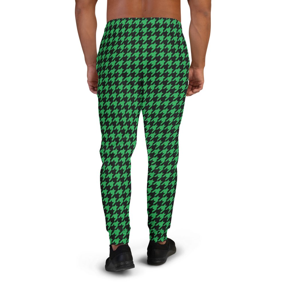 Green Houndstooth St. Patrick’s Day Men's Joggers - Image 4