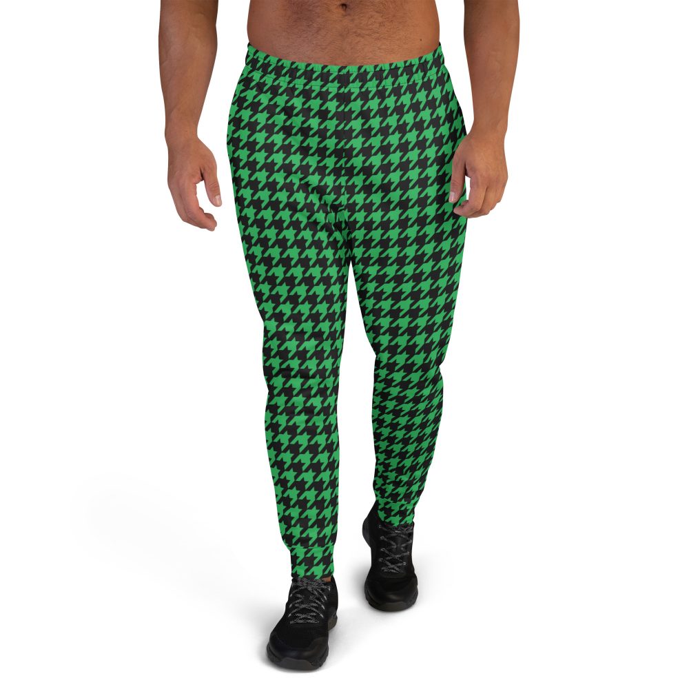 Green Houndstooth St. Patrick’s Day Men's Joggers