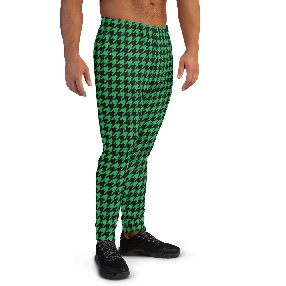 Green Houndstooth St. Patrick’s Day Men's Joggers - Image 2