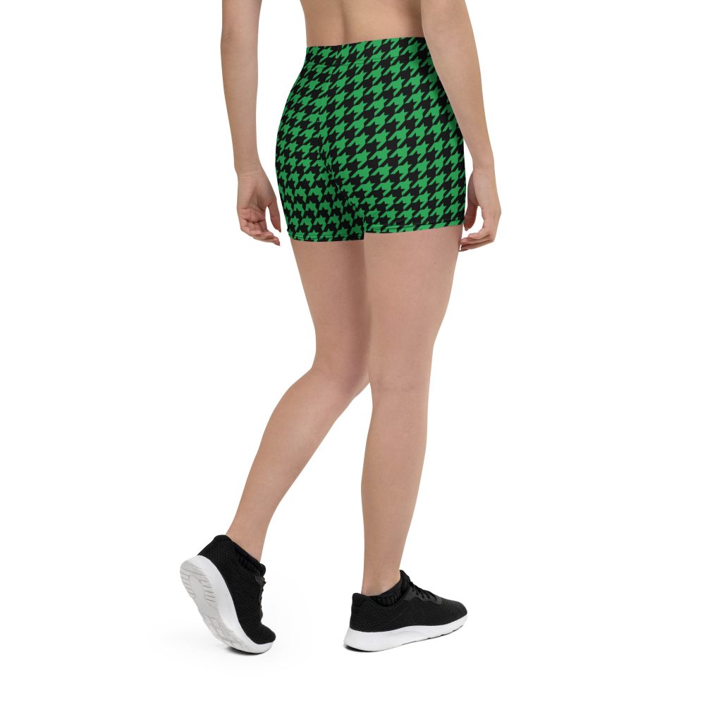 Green Houndstooth St. Patrick’s Day Shorts - Image 2