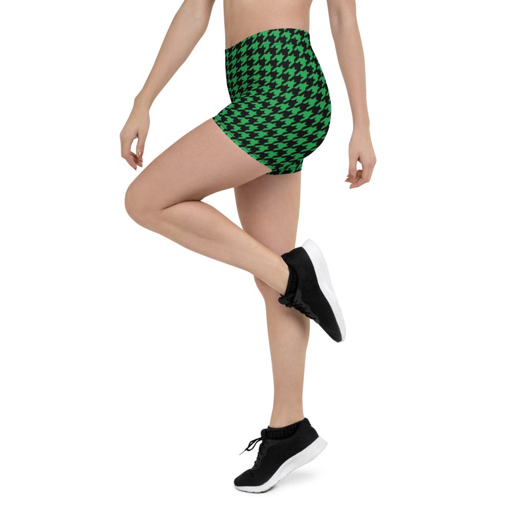 Green Houndstooth St. Patrick’s Day Shorts - Image 4