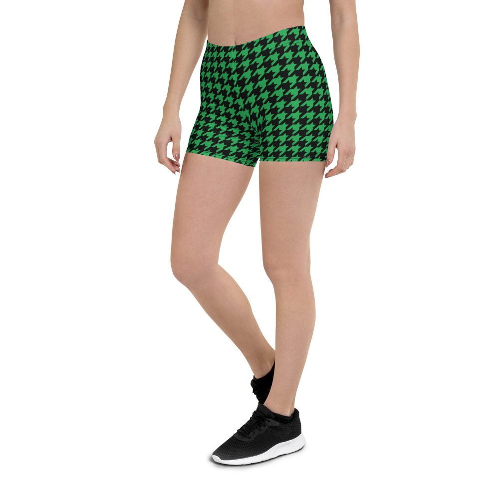 Green Houndstooth St. Patrick’s Day Shorts - Image 5