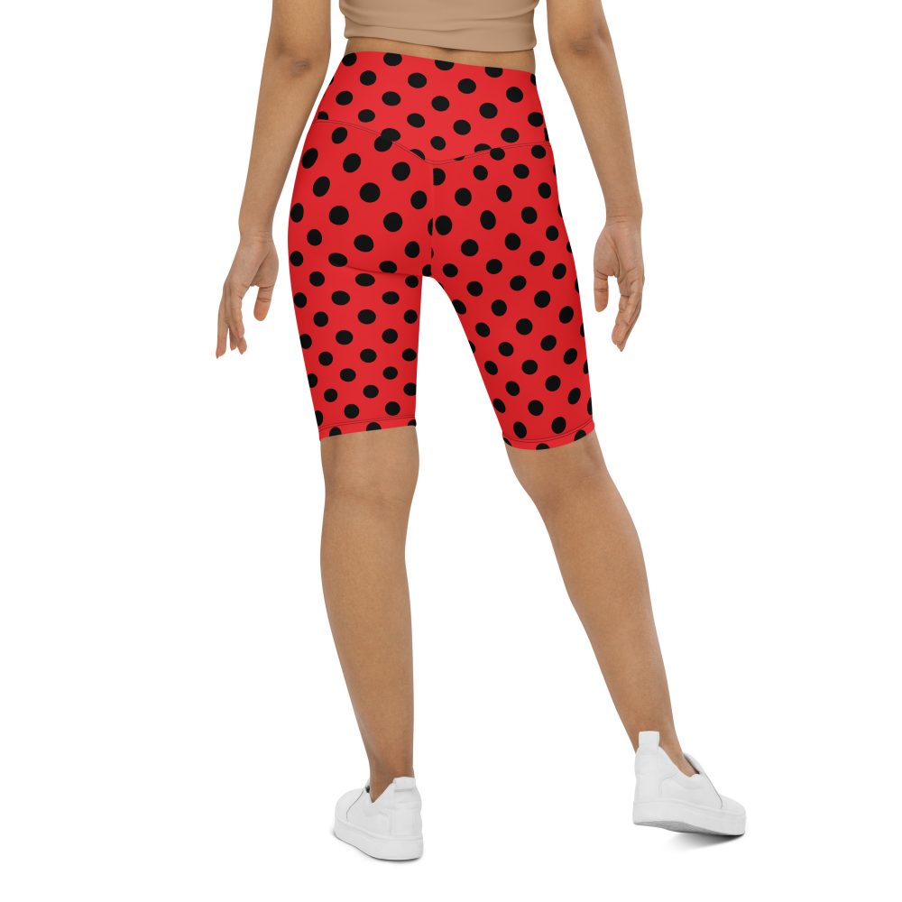 Ladybug Costume Red Black Polka Dot Bike Shorts - Image 7