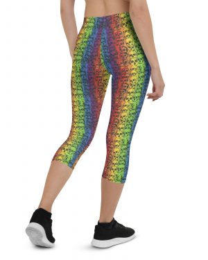 Rainbow Skulls Pride Capri Leggings