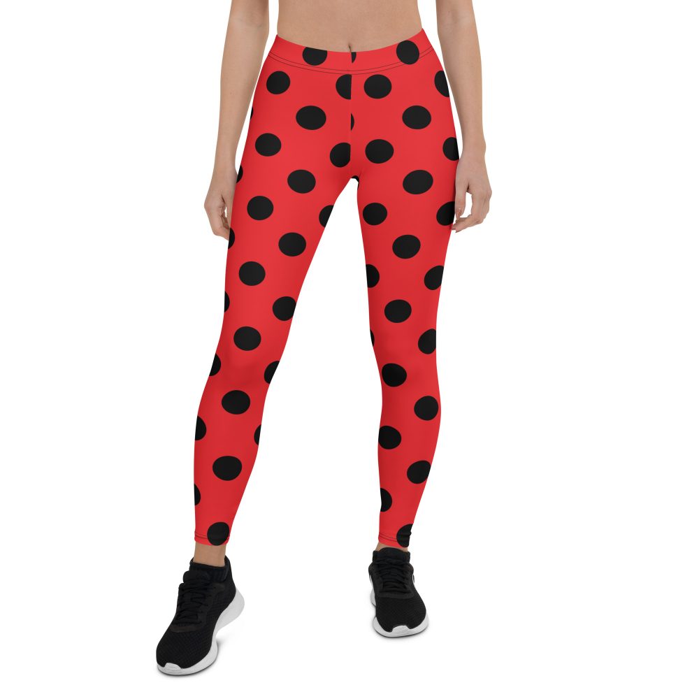 Ladybug Costume Red Black Polka Dot Leggings