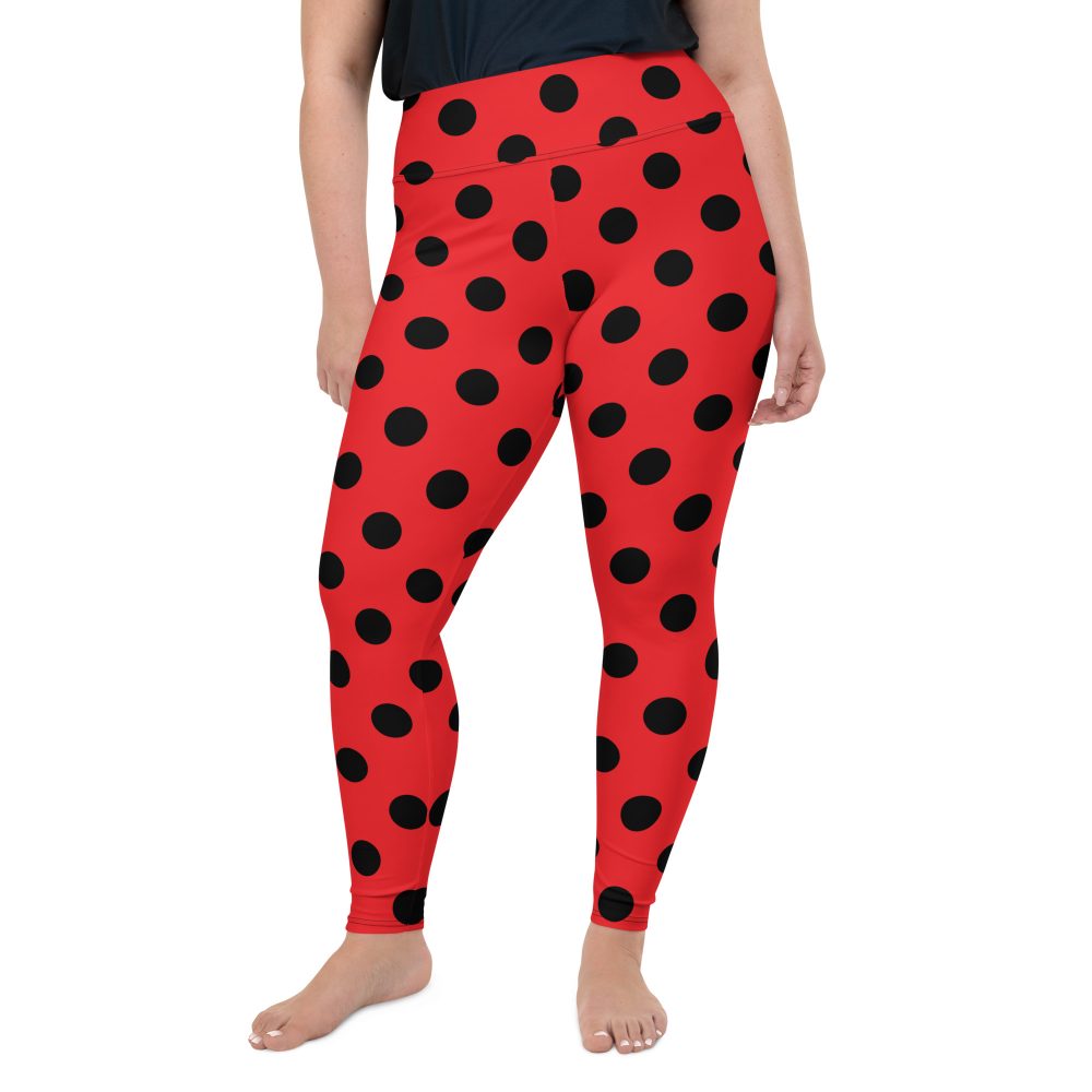 Ladybug Costume Red Black Polka Dot Plus Size Leggings