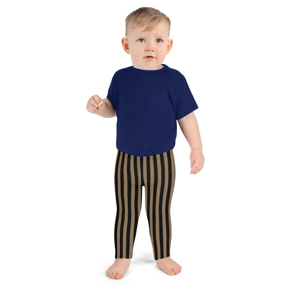 Brown and Black Striped Pirate Kid's Leggings - Image 6