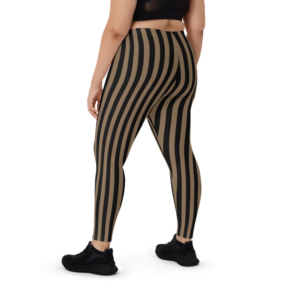 Brown and Black Striped Pirate Leggings - Image 2