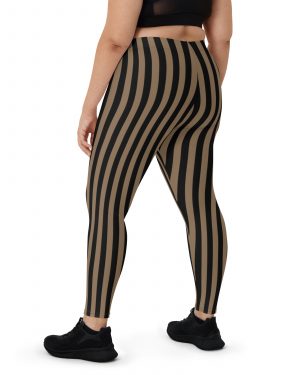 Brown and Black Striped Pirate Leggings