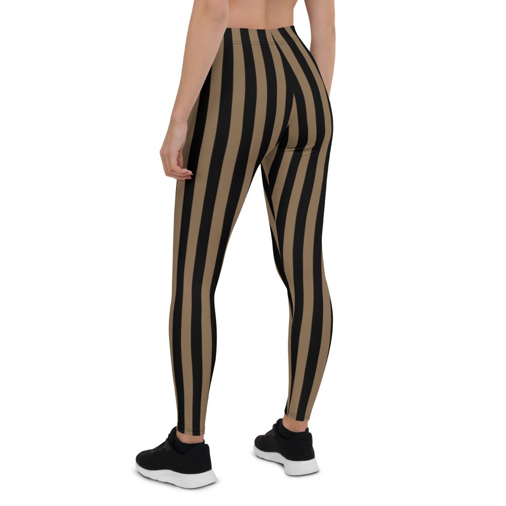 Brown and Black Striped Pirate Leggings - Image 4