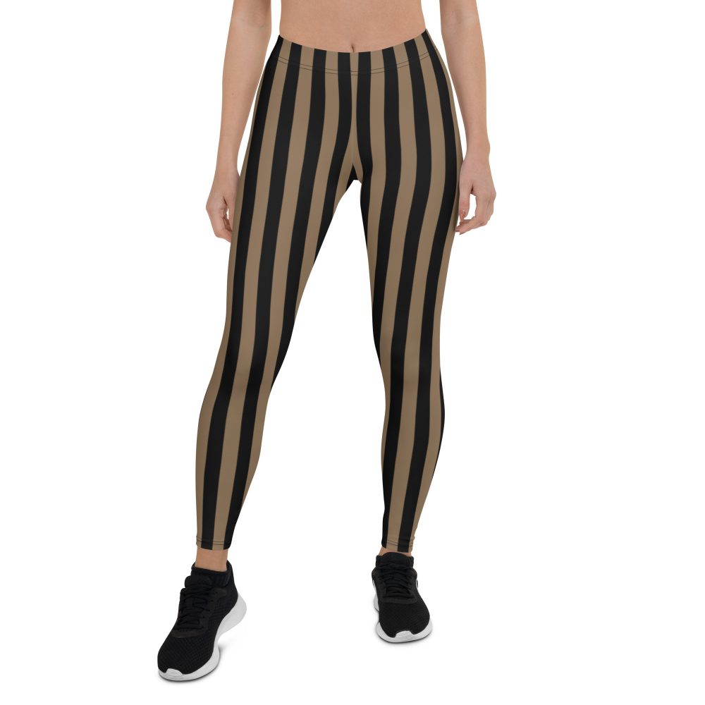 Brown and Black Striped Pirate Leggings