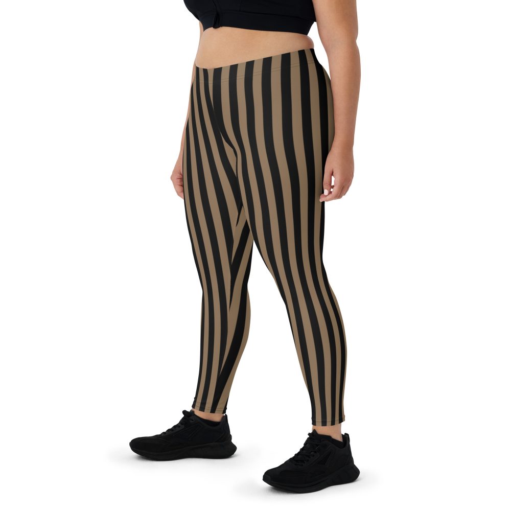 Brown and Black Striped Pirate Leggings - Image 3