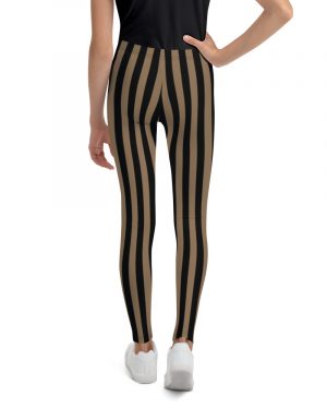 Brown and Black Striped Pirate Youth Leggings