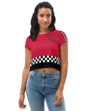 Pit Crew Race Car Driver Racing Costume Crop Tee