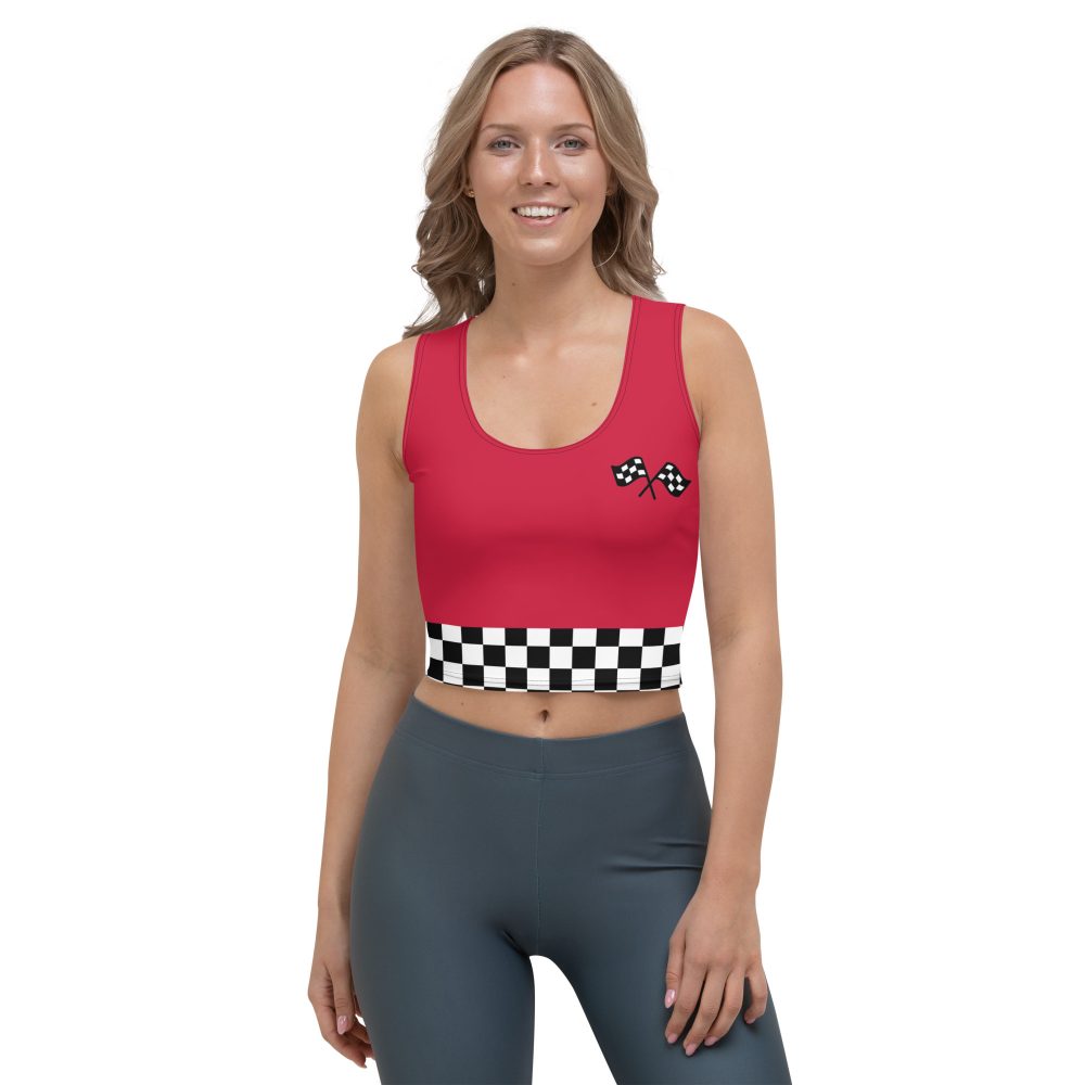 Pit Crew Race Car Driver Racing Costume Crop Top - Image 2