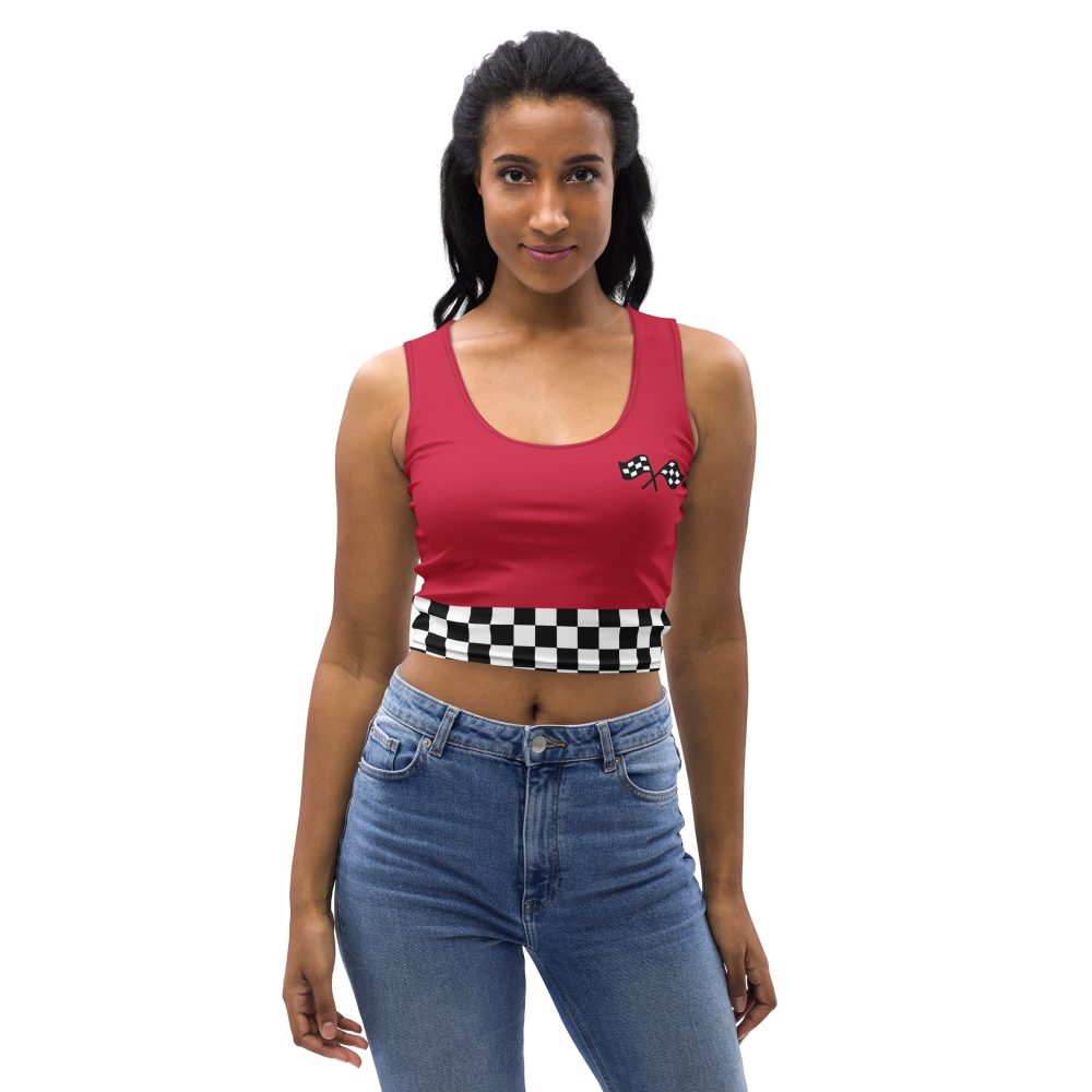 Pit Crew Race Car Driver Racing Costume Crop Top - Image 6