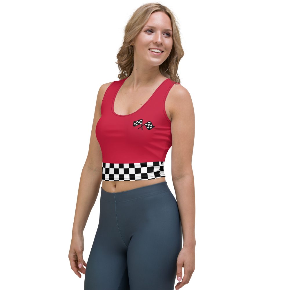 Pit Crew Race Car Driver Racing Costume Crop Top - Image 4